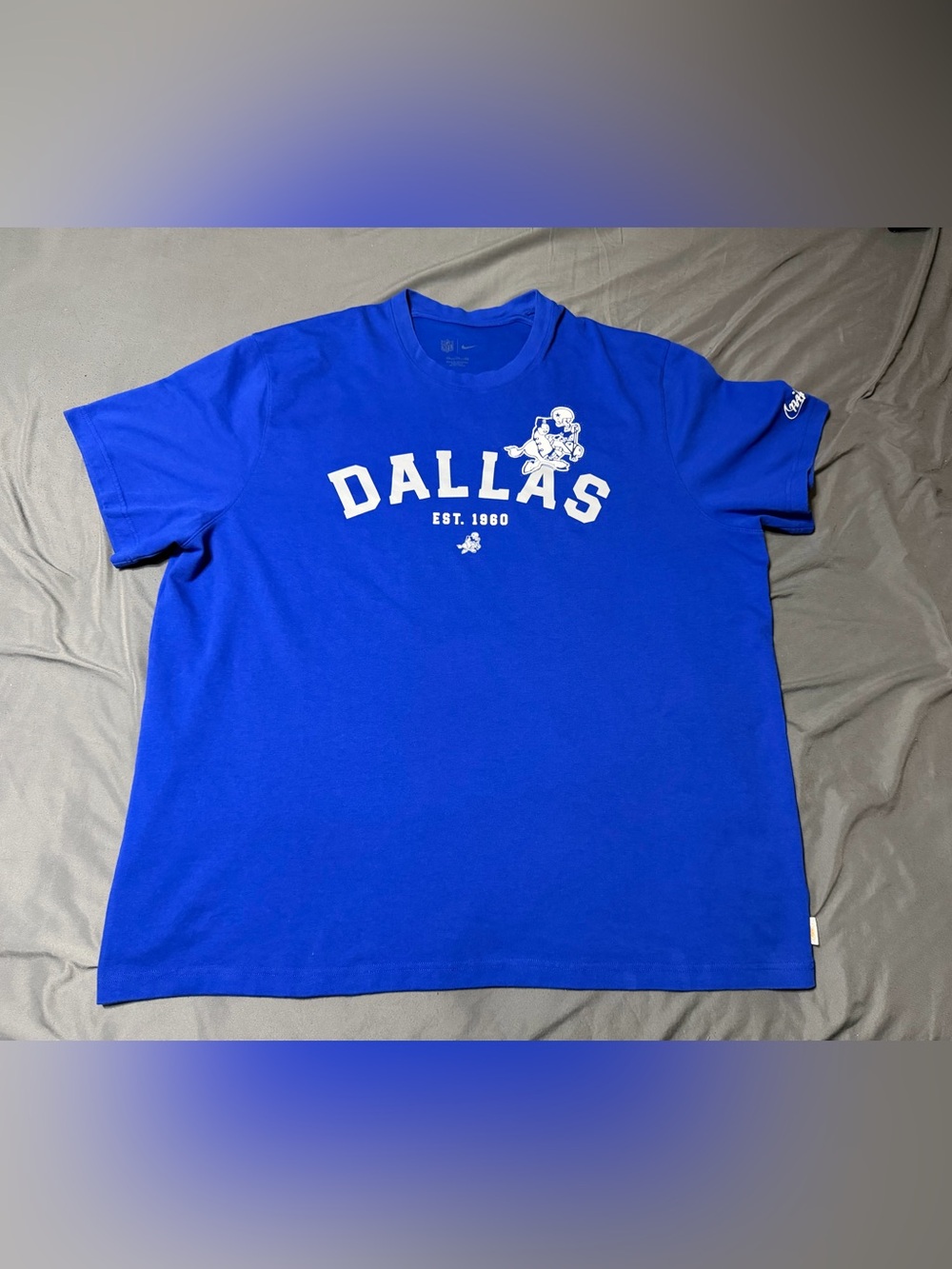 Size XXL Men's Nike Royal Dallas Cowboys Rewind Slogan T-Shirt